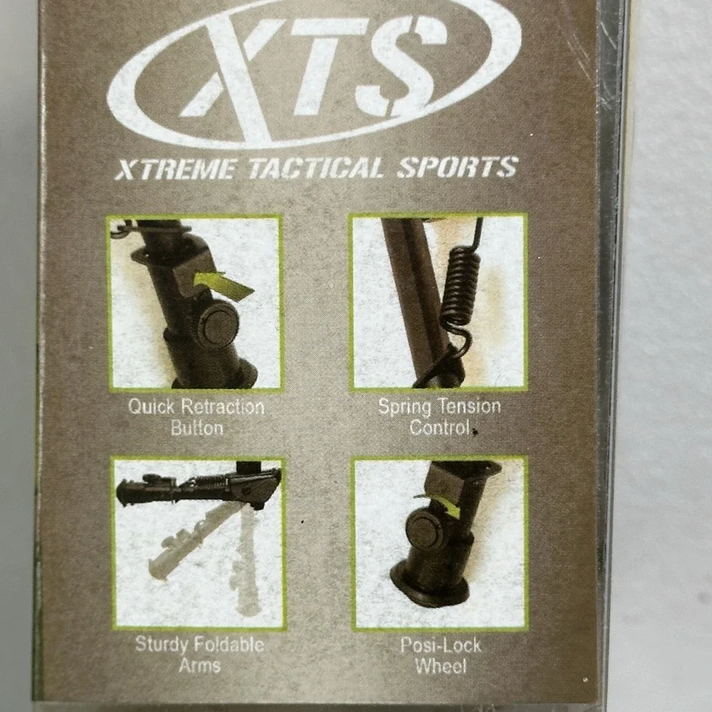 XTS Tactical Rifle Bipod Extendable Legs With Posi-Lock - XTS-TBP